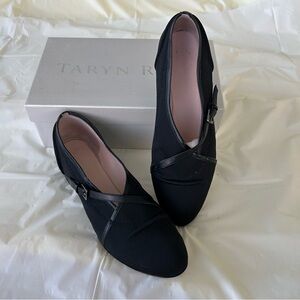 Taryn Rose Black wedged shoes with Strap Detail, size 8